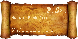 Martin Szabolcs névjegykártya