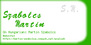 szabolcs martin business card